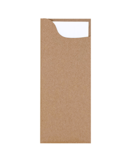 Pochette  couverts, co-Kraft, serviette SoftPoint 38x40 cm