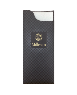 Pochettes personnalises<Br>Modle Charme<Br>Airlaid 32x40 cm BLANC.