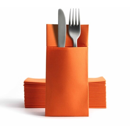 Serviette kangourou<p>Airlaid 39x40cm<Br>ORANGE