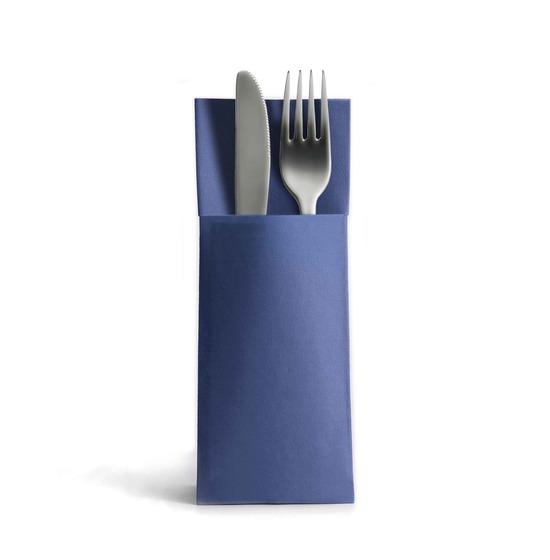 Serviette kangourou<p>Airlaid 32x40cm<Br>BLEU