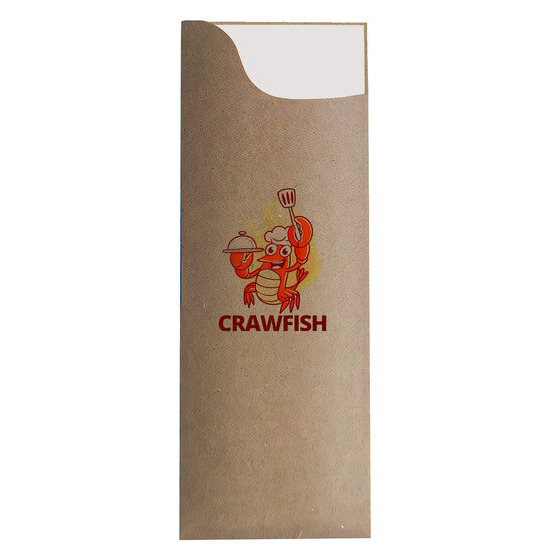 Pochettes personnalises<Br>Modle SLIM KRAFT<Br>Ouate 38x38 cm