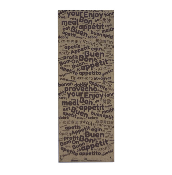 Pochette  couverts<Br>Couleur KRAFT+MOTS<Br>Modle Slim OUATE